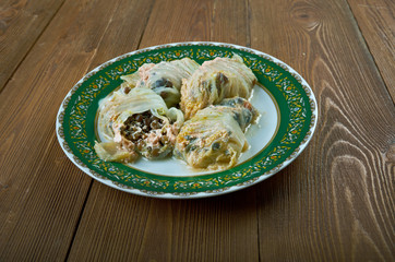 Turkish lentil Sarma .