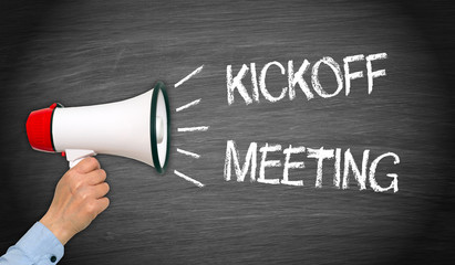 Kickoff Meeting - Megaphone with text