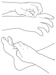 Have a itching, vector illustration