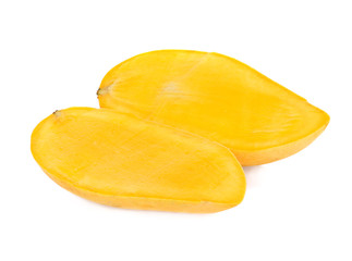 Ripe mango isolated on white background