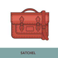 Vector fashion bag isolated on white