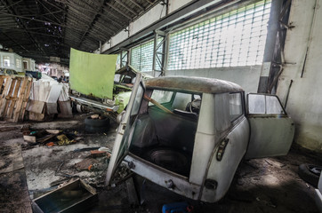 oldtimer in werkstatt