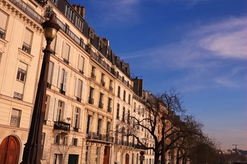 Fototapeta na wymiar Paysage de Paris en hiver, France