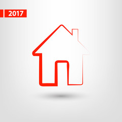 Fototapeta premium house icon, vector illustration. Flat design style