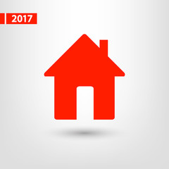 house icon, vector illustration. Flat design style