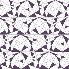 Geometric seamless black and white pattern with triangles
