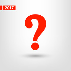 Question mark sign icon, vector illustration. Flat design style 
