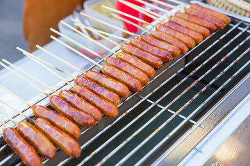 Sausage BBQ grill.