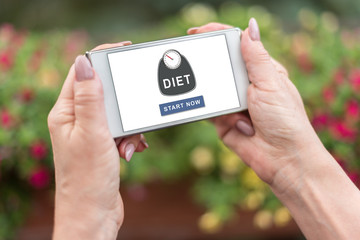 Diet concept on a smartphone