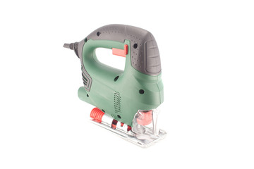 electric jigsaw on a white background
