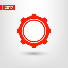 gear icon, vector illustration. Flat design style 