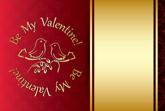 be my valentine - red vector background