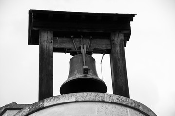 Fototapeta premium Bell tower, black and white