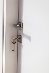door handle and keyhole
