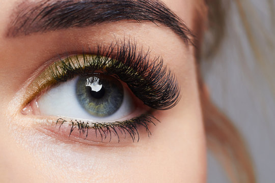 woman eye with beautiful makeup