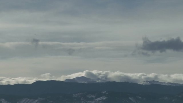 Wild Crazy Clouds over Rocky Mountains