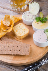 Different beer snacks