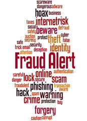 Obraz premium Fraud alert, word cloud concept 5