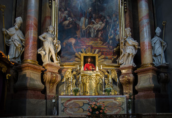 Fototapeta premium Interior of Peterskirche (Saint Peter's Church). ..Vienna, Austr