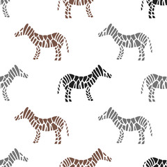 Fototapeta na wymiar zebra striped seamless surface pattern. Vector illustration