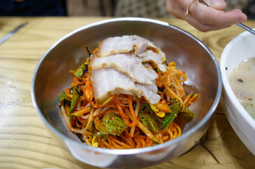 korea noodle in jeju island