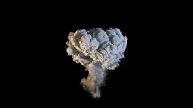 Isolated explosion on black background
