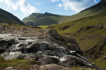 Fototapeta na wymiar Waterfall, Saksun, Faroe Islands