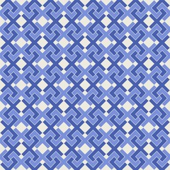 Islamic geometric seamless pattern, background in shades of blue, indigo