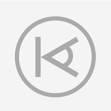 Minimal K Letter and Eye Logo Monogram