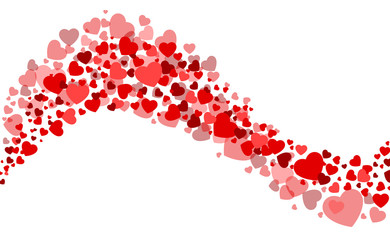 valentine card with hearts burst