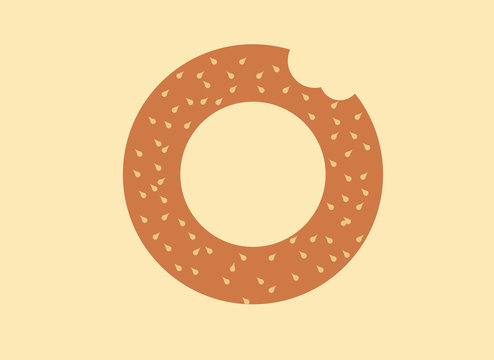 Minimal Turkish Bagel - Simit Icon 