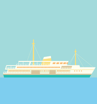 Minimal Ferry Icon in Istanbul