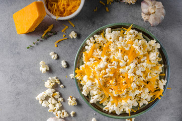 Homemade cheese popcorn