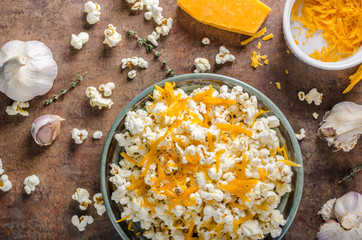 Homemade cheese popcorn