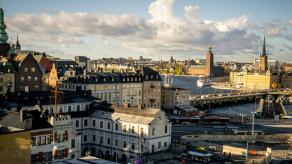 Stockholm, Sweden - October 28, 2016: View of Stockholm cityscape, Sweden