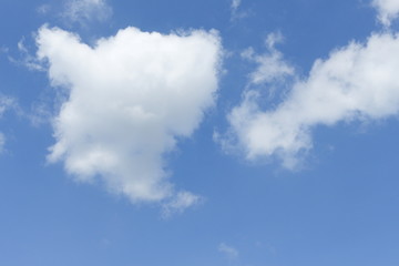 blue sky with white cloud  vivid in nature for background beautiful