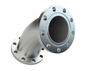 Steel flanged tube for connection industrial equipment.