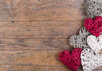 Decorative valentine hearts