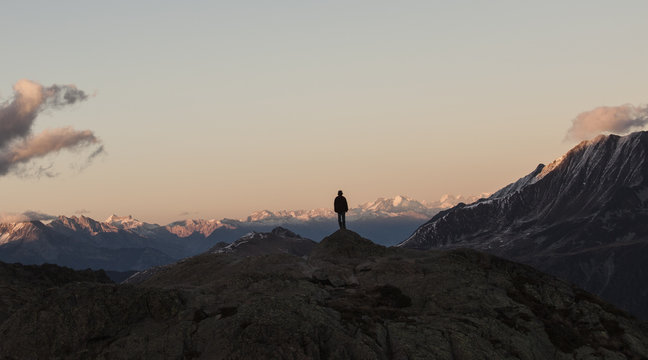 At the top