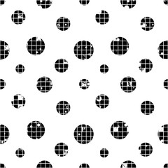 Seamless vector dotted pattern, geometric background with circles. Grunge texture with attrition, cracks and ambrosia, lines, blots, drops. Old style vintage design. Graphic illustration.