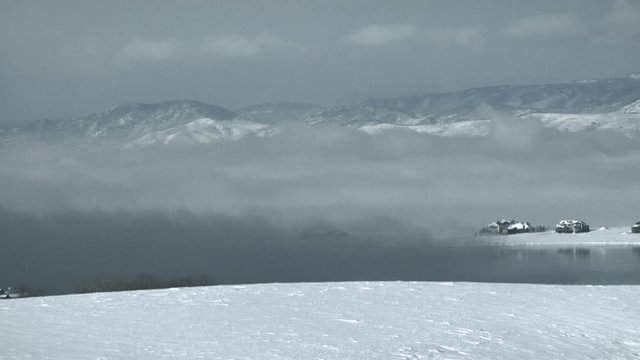 Cold, Foggy Morning in Mountain Valley