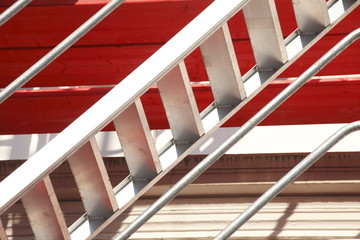 Obraz premium Baustelle, Gerüst, Altbau, Leiter