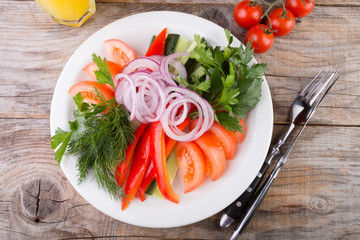 Fresh raw vegetables