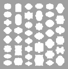 set of 41 blank frame and label, elegant banner sticker collecti