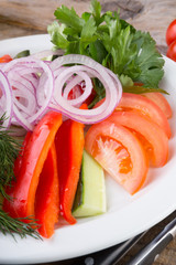 Fresh raw vegetables