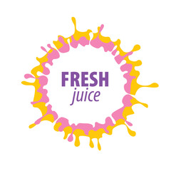 juice splash vector sign