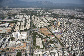 Aerial view of an urban area