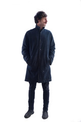 Portrait of an attractive man on black background