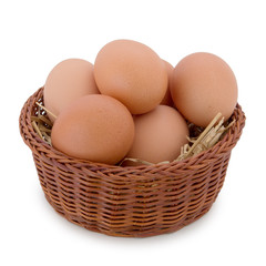 basket with eggs