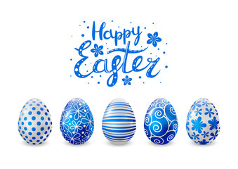 Blue Easter eggs for Your design